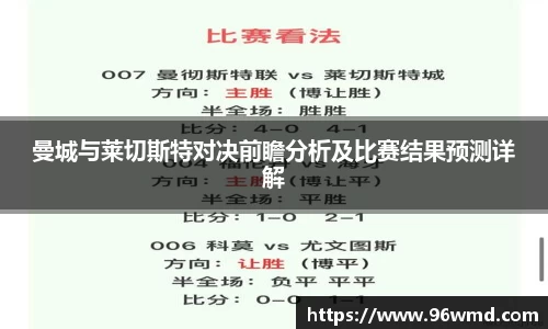 曼城与莱切斯特对决前瞻分析及比赛结果预测详解